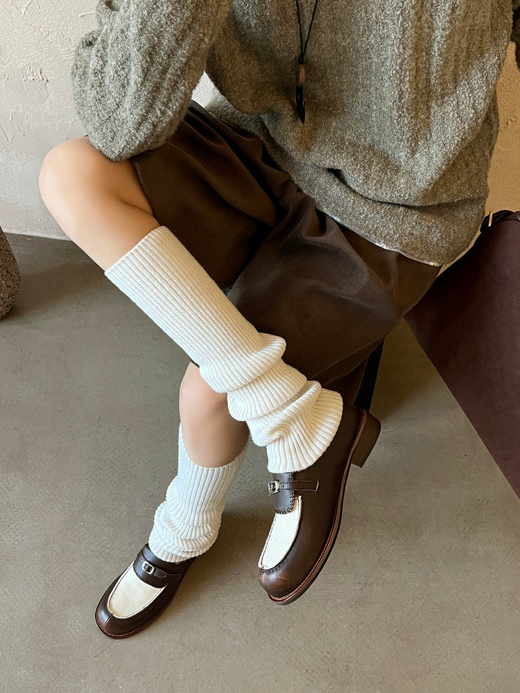 Karin Luna Casual Shoes Series~  In stock Classic color-blocking British style deep-mouth single shoes