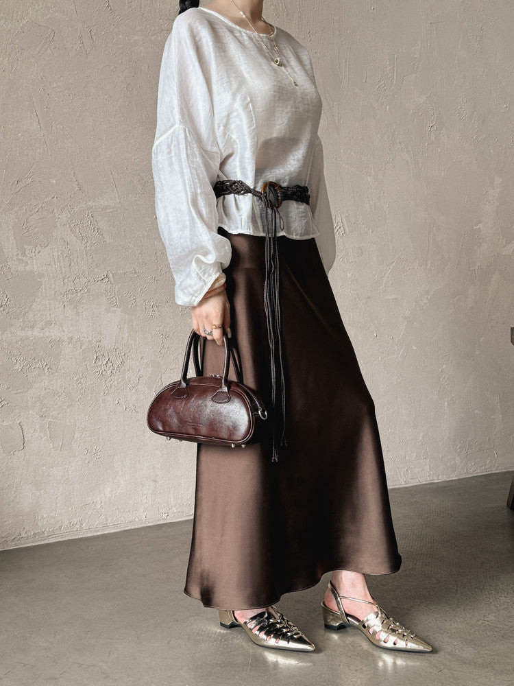 Karin Luna Braided Style ~Cross-woven Pointed Toe Closed-toe Sandals