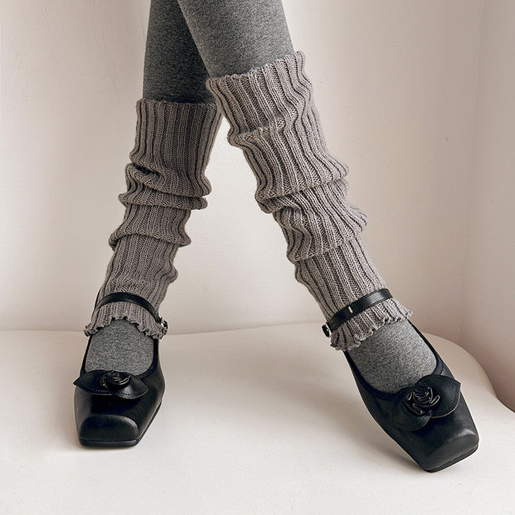 Karin Luna In Stock Spot Goods  Vintage Three-Dimensional Camellia Square-Toed Mary Jane Shoes