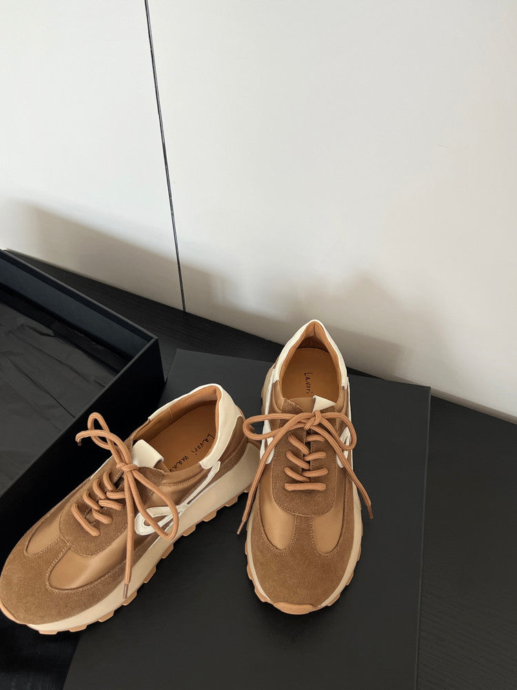 Karin Luna Casual Shoes Series~  In Stock Hot-Selling Versatile Lace-Up Thick-Soled Deep Mouth Single Shoes