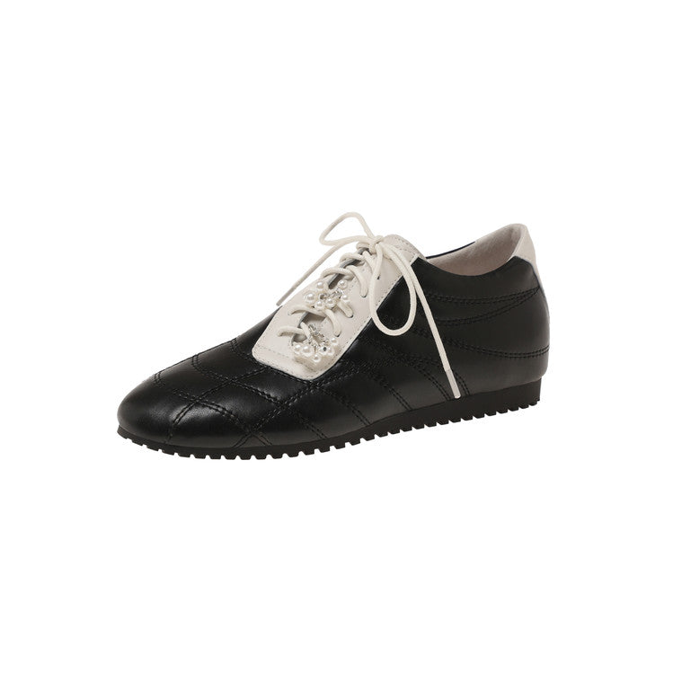 Karin Luna Casual Shoes Series~  In stock Xiaohongshu Hot-Selling Lace-Up Thick-Soled Deep Mouth Single Shoes