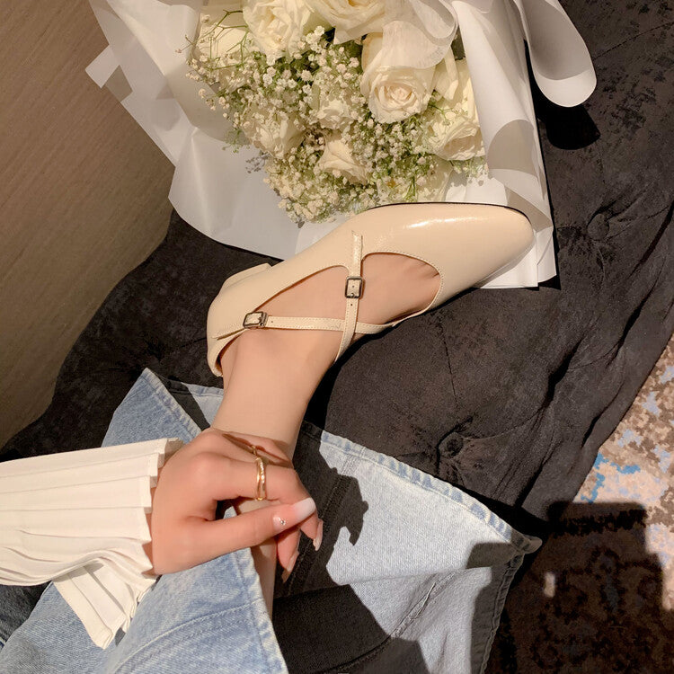 Karin Luna Bestseller Available for sale all seasons Mary Jane with built-in data Full Leather Single Shoes Go ahead with confidence