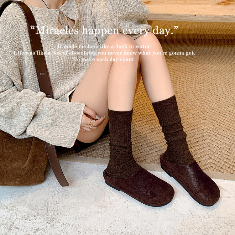 Karin Luna Full Layer Inside and Out~Spot Goods Spot Goods Basic Versatile Mules Slippers