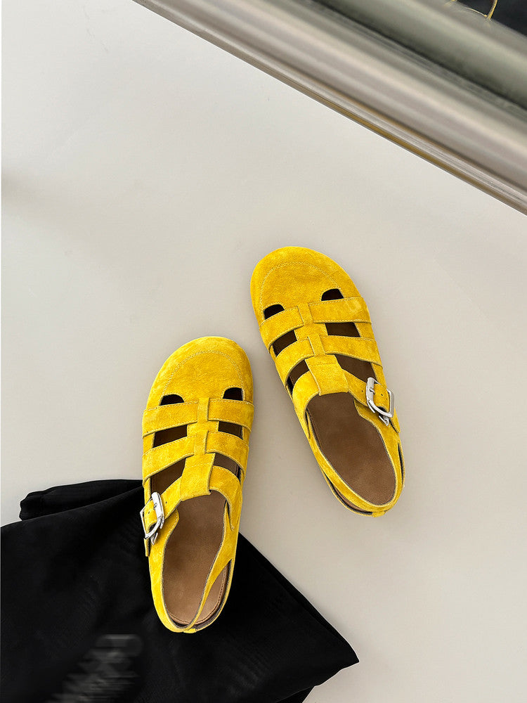 Karin Luna Full Layer Inside and Out~Basic Versatile Perforated Round Toe Birkenstock Shoes