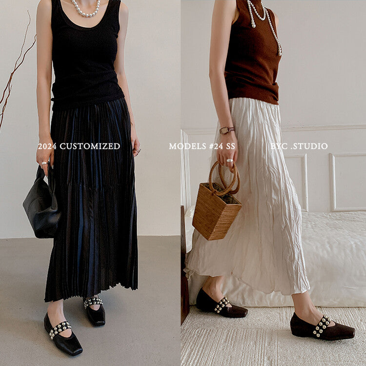 Karin Luna In Stock Spot Goods  Pig Nose Metal Strap Super Soft Granny Full Leather Mary Jane Shoes