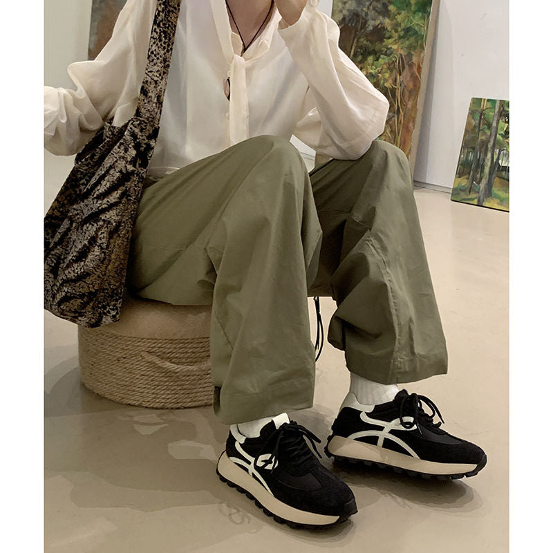 Karin Luna Casual Shoes Series~  In Stock Hot-Selling Versatile Lace-Up Thick-Soled Deep Mouth Single Shoes