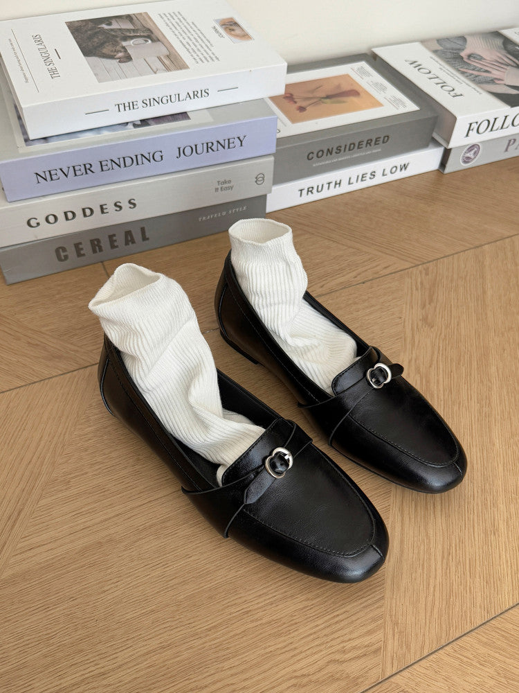 Karin Luna In Stock Spot Goods Basic Versatile British Style Single Shoes