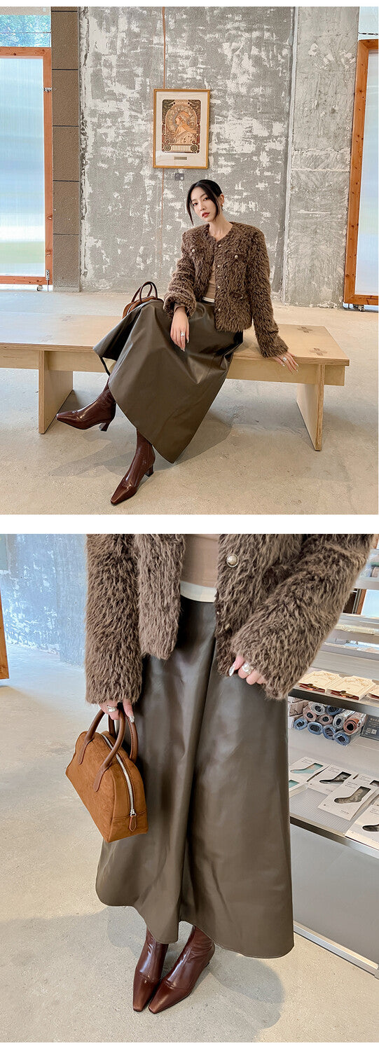 Karin Luna Elegant Small Square Toe Chunky Heel Slim Boots