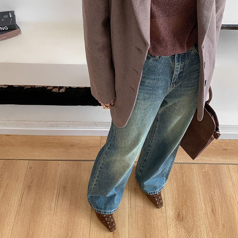 Karin Luna In Stock Spot Goods    Old Money Style Square Toe Suede Flats