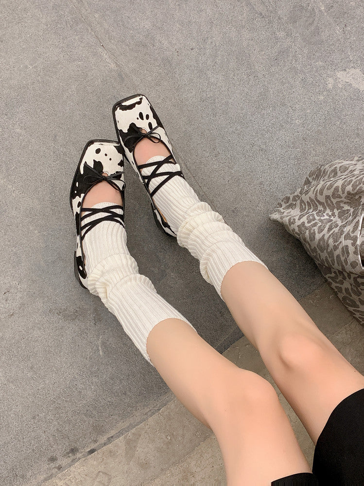 Karin Luna Hot Item Hot Item Xiaohongshu Hot Item  Comes with Bowknot Mary Jane Flats