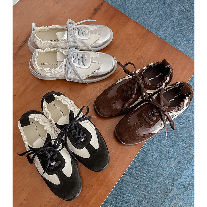 Karin Luna Casual Shoes Series~  In Stock Hot-Selling Versatile Lace-Up Deep Mouth Flats