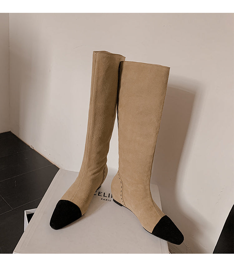Karin Luna Color Block Inner Height Increase Mid-Calf Boots