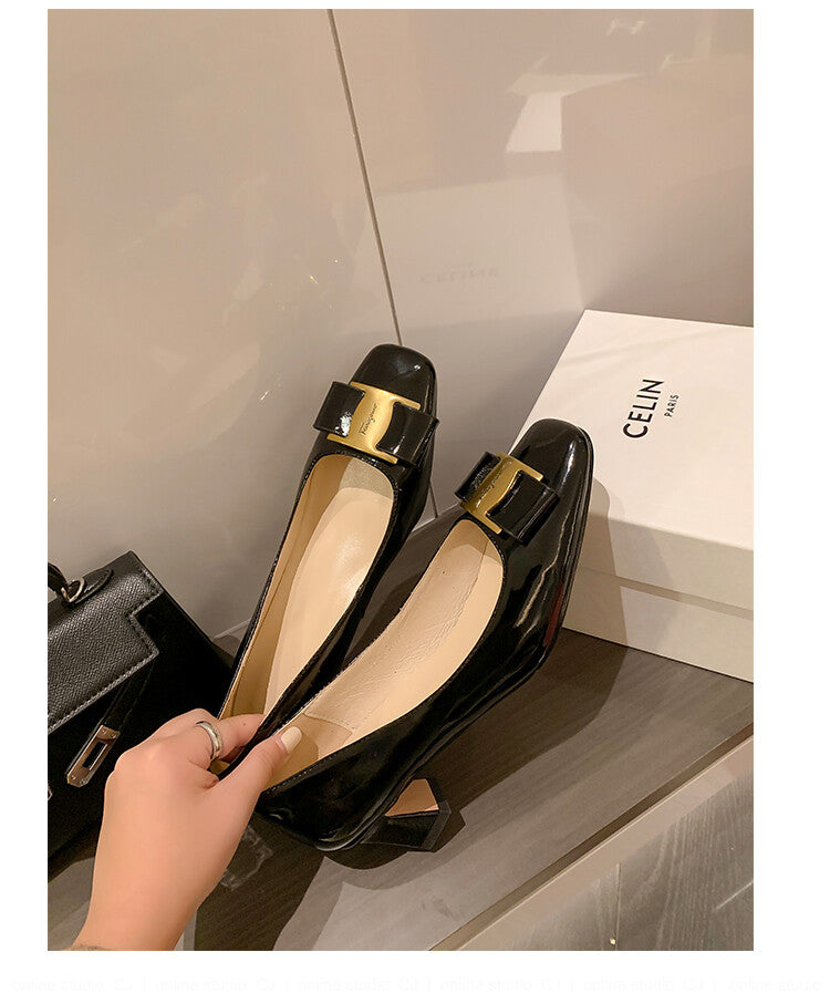 Karin Luna In Stock Spot Goods Classic Bestseller Ferragamo Full Leather Inside and Out Commuting Four Seasons Can Be Worn！
