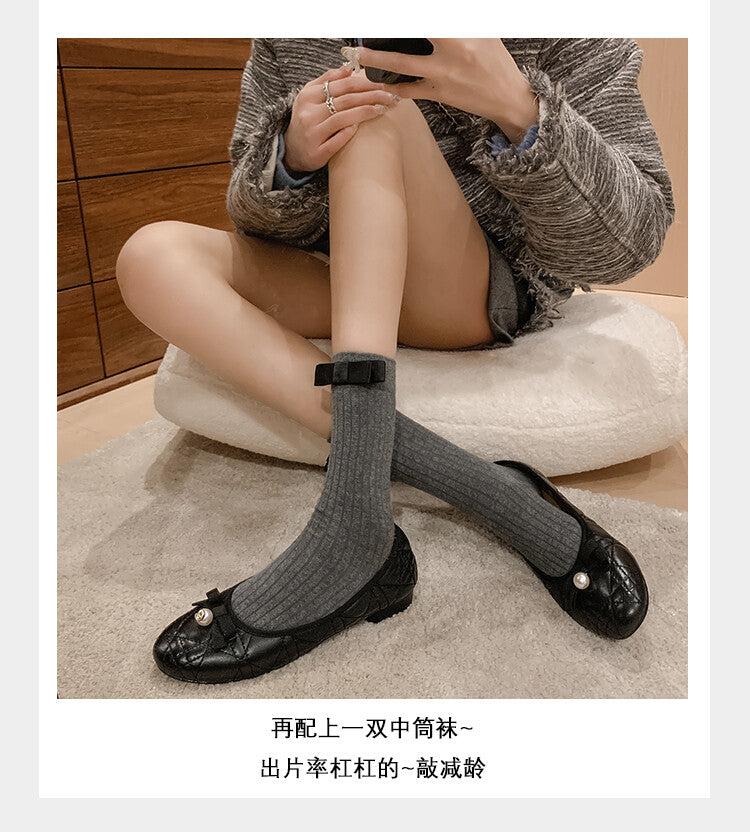 Karin Luna In Stock Spot Goods  Dior's popular retro flat rhombus-pattern granny shoes First Layer Sheepskin Full leather inside and out