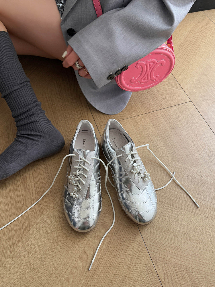 Karin Luna Casual Shoes Series~  In stock Xiaohongshu Hot-Selling Lace-Up Thick-Soled Deep Mouth Single Shoes