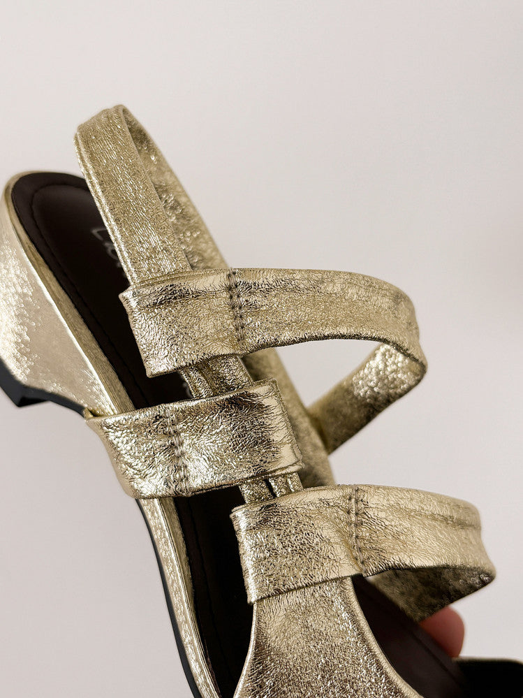 Karin Luna In Stock In Stock Minimalist Soft Upper Small Square Toe Chunky Heel Sandals