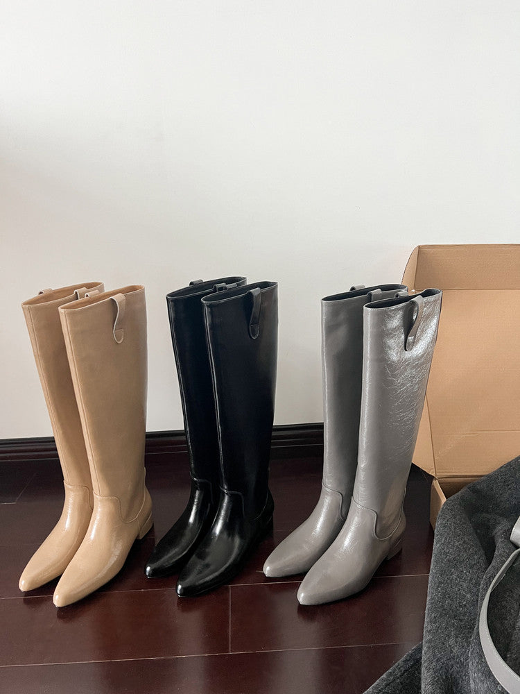 Karin Luna In Stock In Stock Classic Slip-On Straight Long Boots