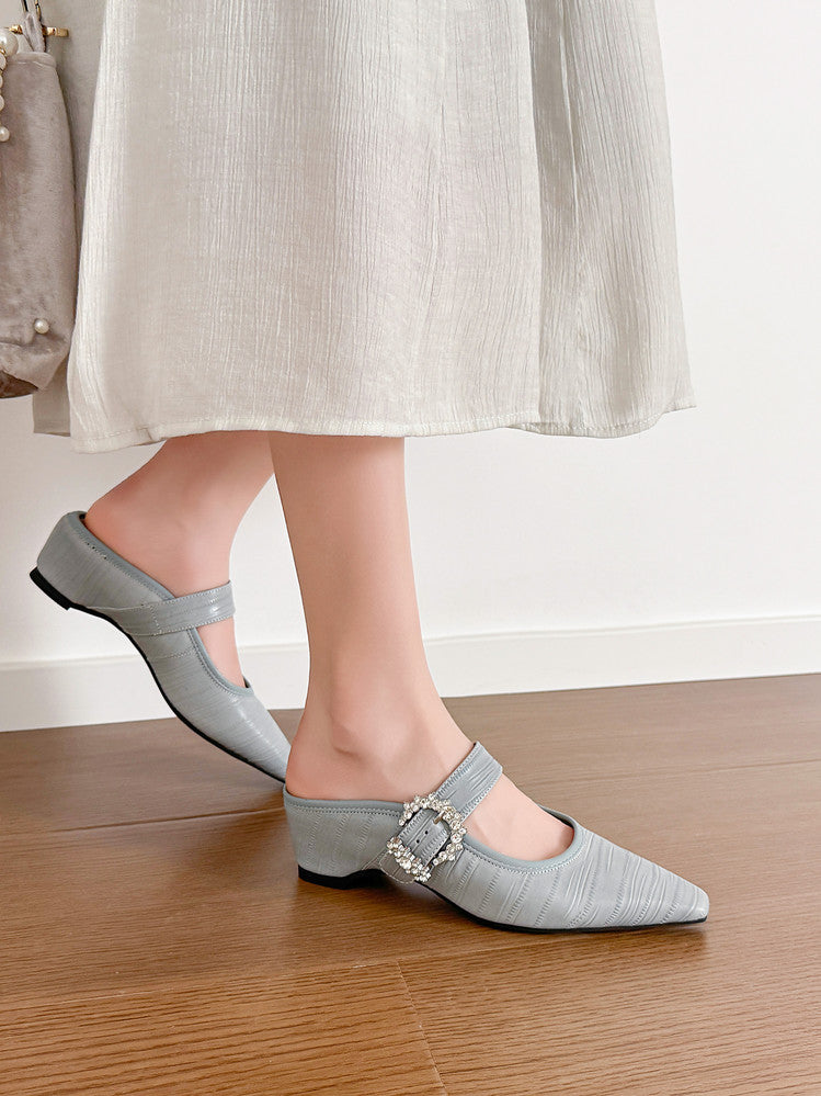 Karin Luna In Stock Spot Goods Full Layer Rhinestone Exquisite Closed-Toe Slippers