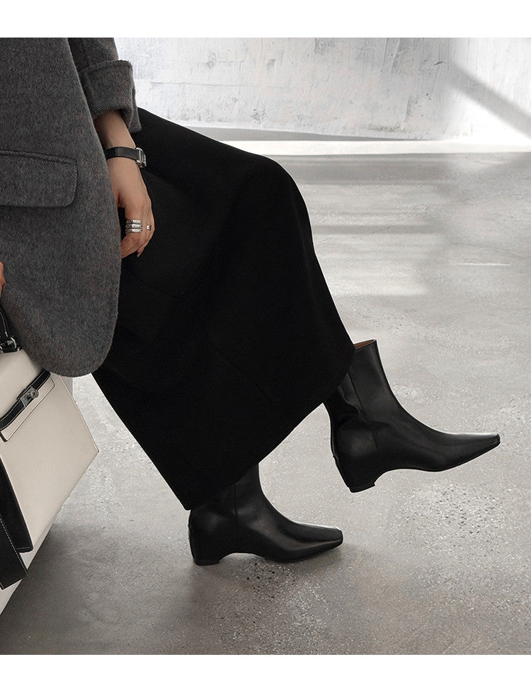 Karin Luna Basic Versatile  Square toe Hot-selling Short Boots