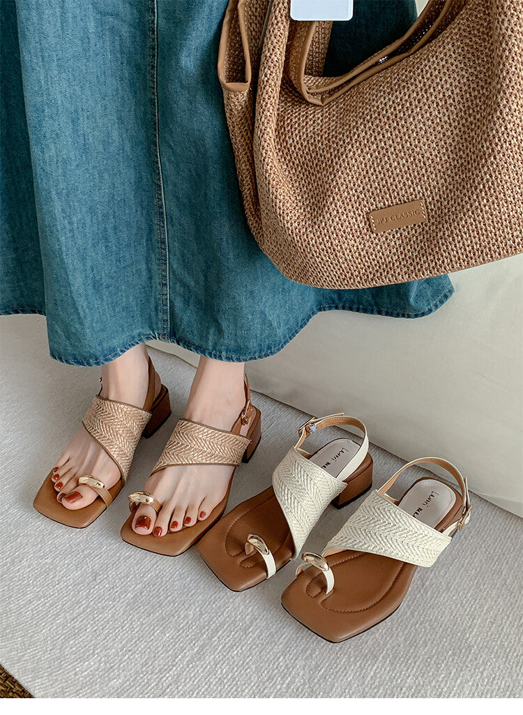 Karin Luna Hot Item Hot Item Spot Goods Featured Bestsellers Holiday Style Woven Sofa Sandals