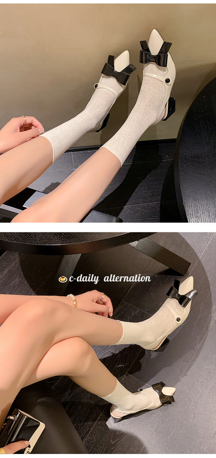 Karin Luna In Stock Spot Goods  Hot-Selling Closed-Toe Sandals  Full leather inside and out Sweet Bow
