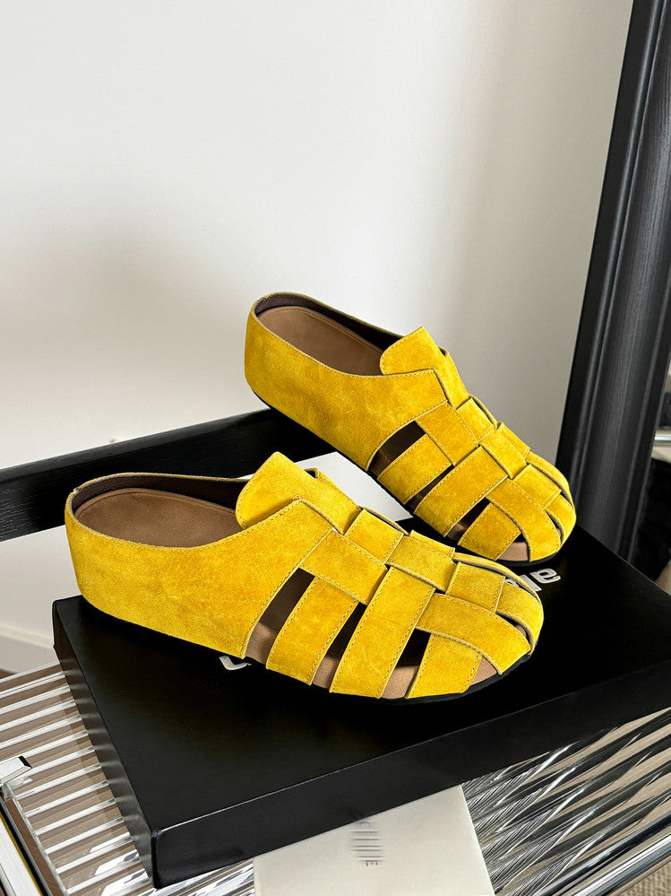 Karin Luna Full Layer Inside and Out~Basic Versatile Perforated Round Toe Birkenstock Slippers
