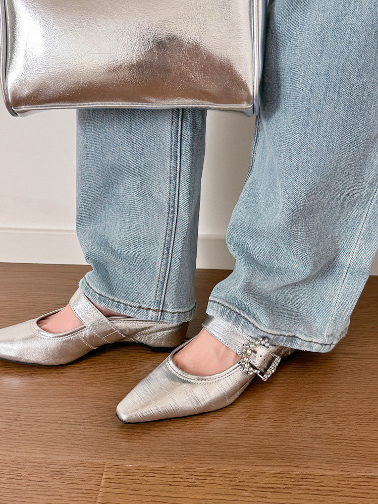 Karin Luna In Stock Spot Goods Full Layer Rhinestone Exquisite Closed-Toe Slippers