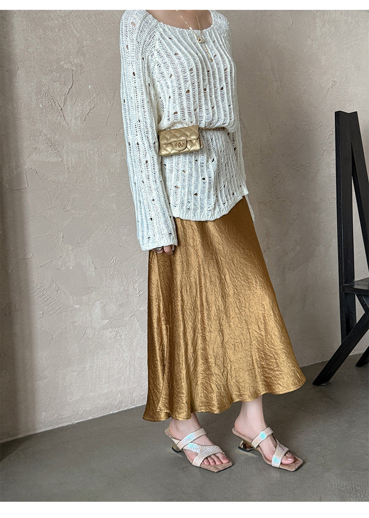 Karin Luna Fish Skin Series~Minimalist Square Toe Popular Irregular Heel Slippers