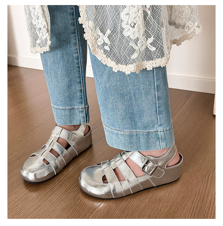 Karin Luna Full Layer Inside and Out~Basic Versatile Perforated Round Toe Birkenstock Shoes
