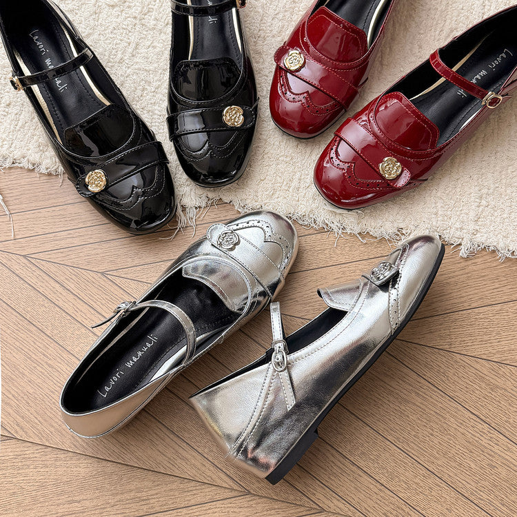 Karin Luna In Stock In Stock Vintage Mary Jane Series·Single Strap Flats
