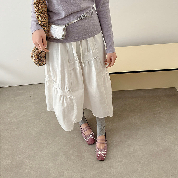 Karin Luna In Stock In Stock   Summer New Sweet Bowknot Color Block Square Toe Height-Increasing Slippers