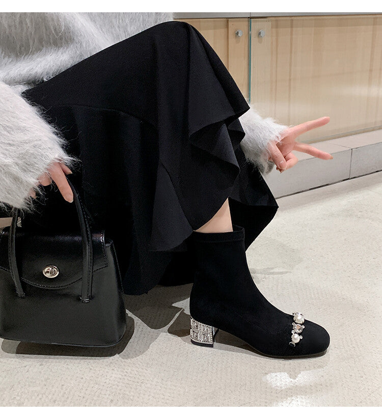 Karin Luna Hot-Selling In Stock  Dynamic Rhinestone One-Strap Vintage Style  Slimming Leggings