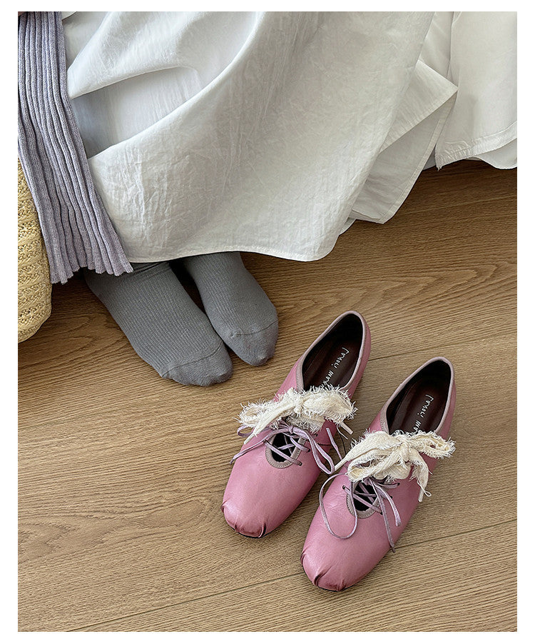 Karin Luna In Stock In Stock  Xiaohongshu Hot Sale Full Leather Round Toe Deep Mouth Single Shoes