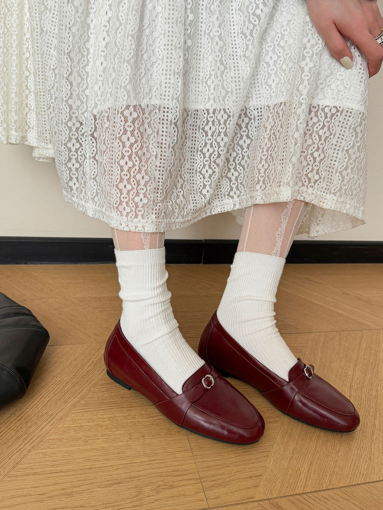 Karin Luna In Stock Spot Goods Basic Versatile British Style Single Shoes