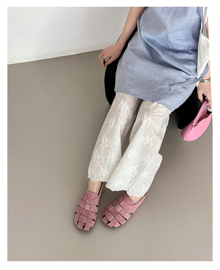 Karin Luna Full Layer Inside and Out~Basic Versatile Perforated Round Toe Birkenstock Slippers