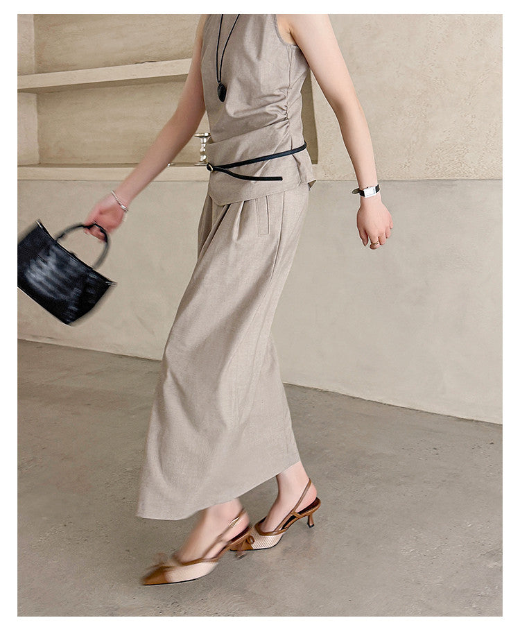 Karin Luna In Stock Spot Goods Braided Style Elegant Thin Heel Pointed Toe Closed-Toe Sandals