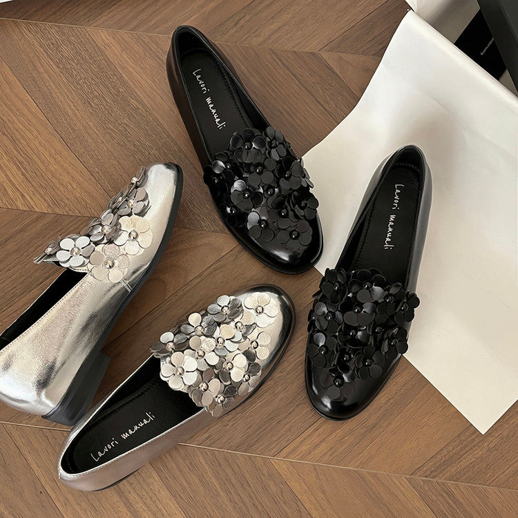 Karin Luna Casual Shoes Series~  Spot Goods In Stock Floral British Style Deep Mouth Single Shoes