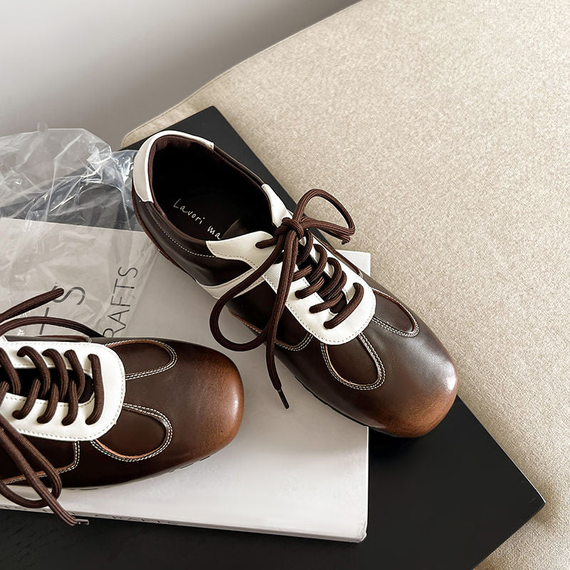 Karin Luna Casual Shoes Series~ Spot Goods Spot Goods Hot-selling Lace-up Hidden Heel Deep Mouth Single Shoes