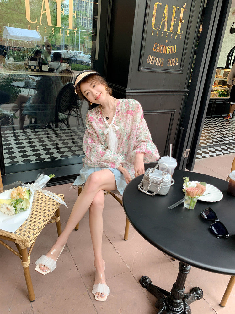 Karin Luna In Stock Spot Goods The feeling of summer Breathable Organza Elegant Slippers