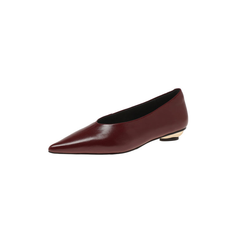 Karin Luna In Stock Spot Goods Classic three-color pointed toe metal heel shoes
