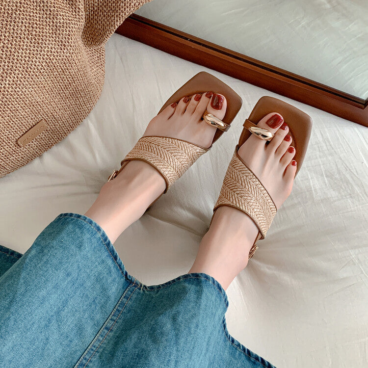 Karin Luna Hot Item Hot Item Spot Goods Featured Bestsellers Holiday Style Woven Sofa Sandals