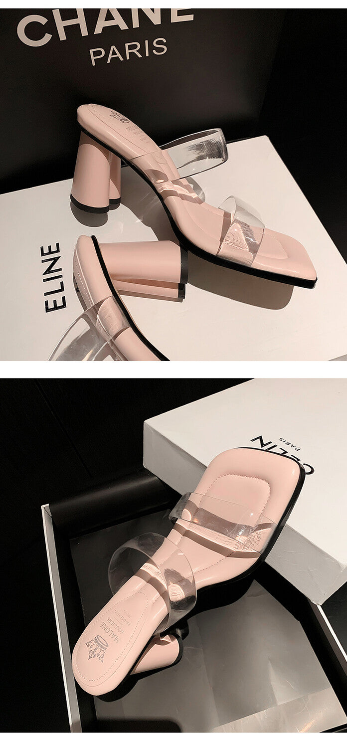 Karin Luna Cinderella's Crystal Shoes~Spot Goods Spot Goods  Increase height without tiring the feet Super Soft Sofa Transparent Slippers