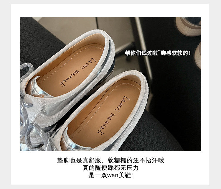 Karin Luna In Stock Spot Goods   Pig Nose Thin Strap Square Toe Patchwork Single Shoes