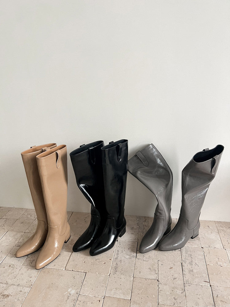 Karin Luna In Stock In Stock Classic Slip-On Straight Long Boots