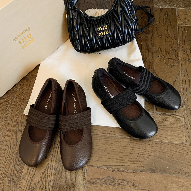 Karin Luna Full Layer Inside and Out~Basic Versatile Hidden Heel Granny Flats
