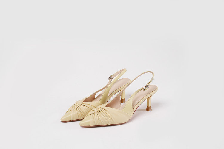 Karin Luna In Stock In Stock  Exquisite Pointed Toe Backless Closed-Toe Stiletto Sandals