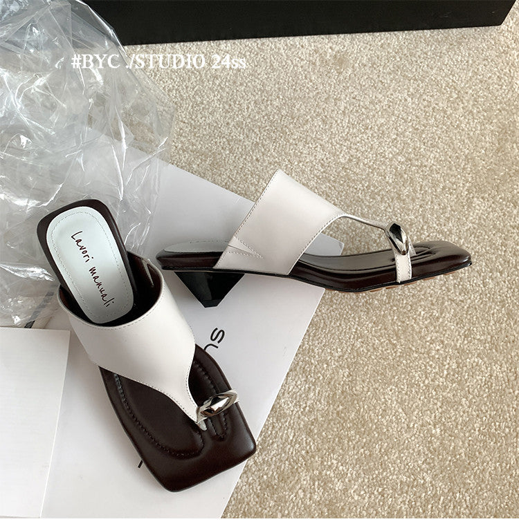 Karin Luna In Stock  Spot Goods   Casual Style Square Toe Slip-On Super Comfortable Slippers