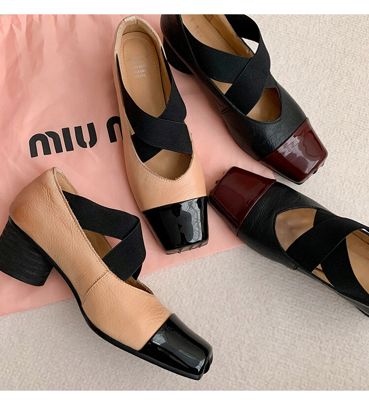 Karin Luna In Stock  Spot Goods  Lost in a Flash~Full Grain Leather Inside and Out Pig Nose Style Mainly Recommended Popular Ballet Shoes