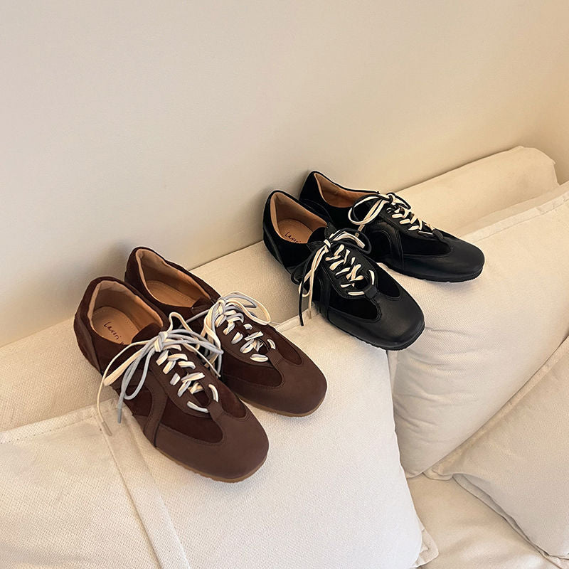 Karin Luna In Stock Spot Goods Casual Style Suede Lace-Up Height-Increasing Popular Single Shoes