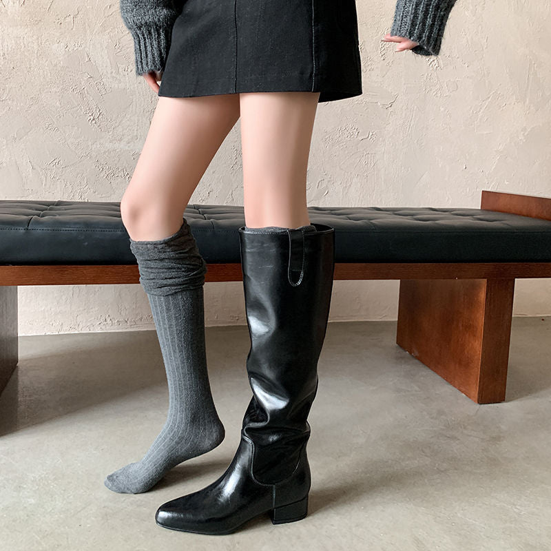 Karin Luna In Stock In Stock Classic Slip-On Straight Long Boots